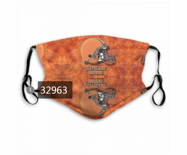 New 2021 NFL Cleveland Browns  143 Dust mask with filter->nfl dust mask->Sports Accessory